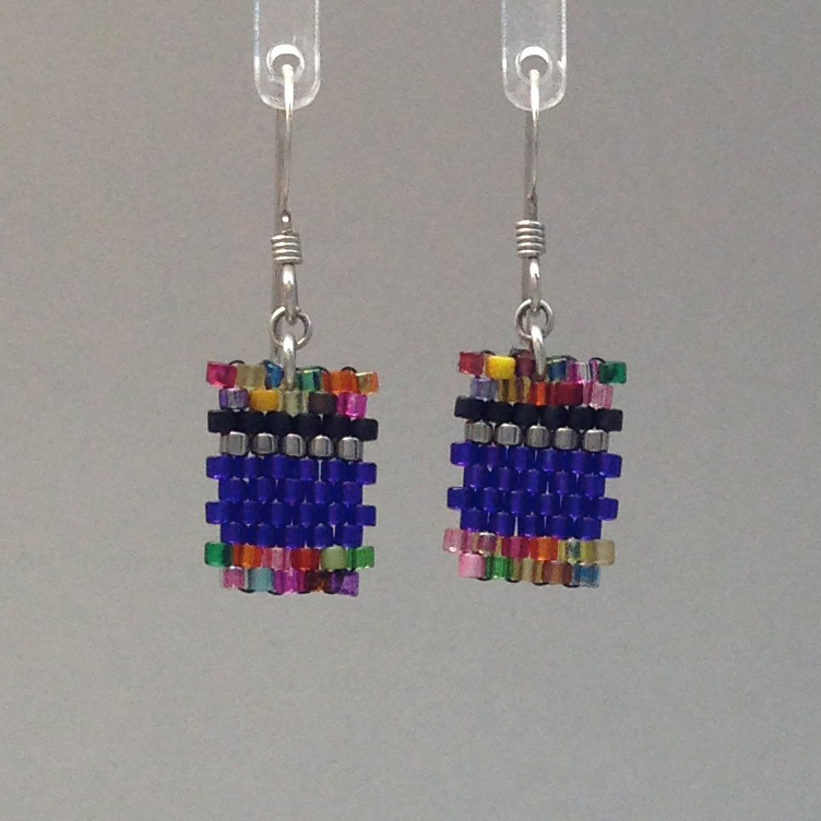 Short Confetti Purple Earring